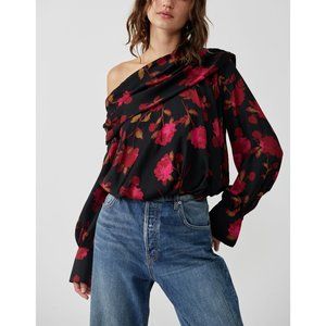FREE PEOPLE Potter Printed Top / Black Combo
